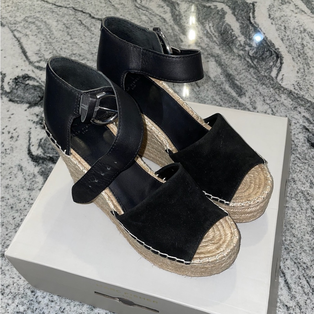 Marc Fisher Black Wedges